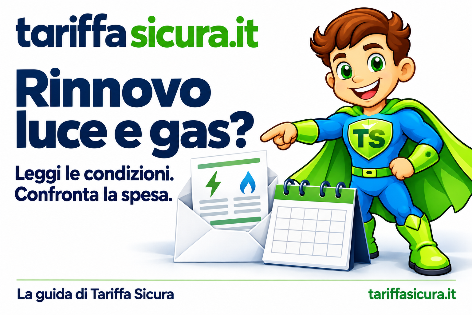 Rinnovo luce e gas? Leggi le condizioni e confronta la spesa con Tariffa Sicura.